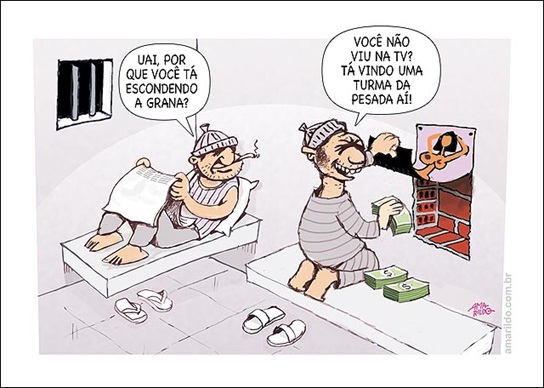 Preparativos dos colegas para receberem os condenados do Mensalão.